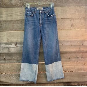 Reformation Fawcett Two-Tone Jeans